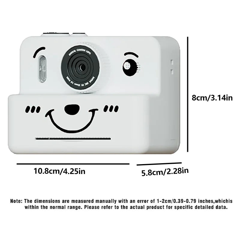 Appareil photo à impression instantanée pour enfants avec carte mémoire de 32 Go, jeux photo, vidéo et puzzle et musique, cadeau parfait pour garçons et filles âgés de 4 ans et plus