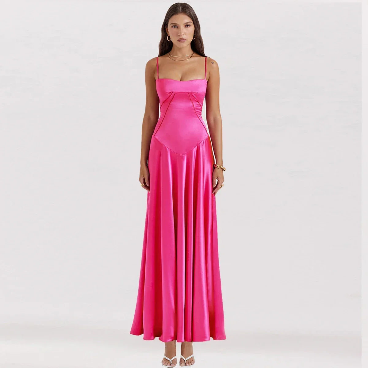 Suninheart-Robe de soirée noire à bretelles spaghetti pour femme, robe formelle à lacets, paillettes évidées, robe de soirée de Rh, sexy, nouveau, été