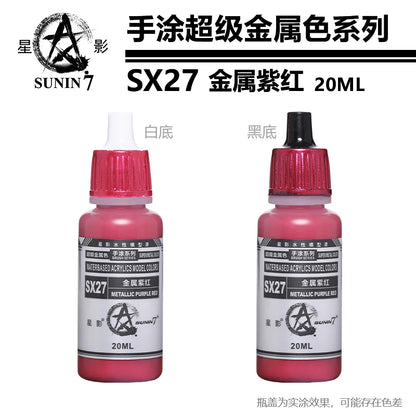 Pigment de peinture de document métallique, affaires militaires, jouets en argile faits à la main, modèle de revêtement à la main, coloration stylo SX01-SX024 revêtement Staline