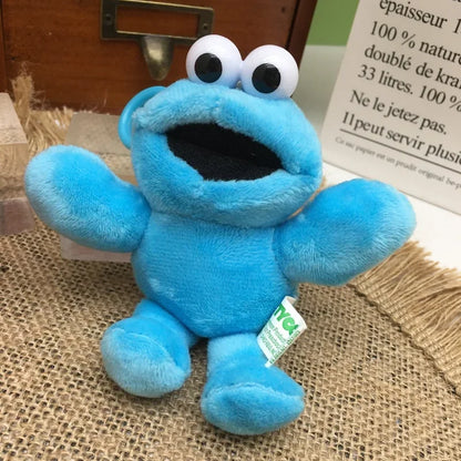 Pendentif en peluche Elmo Sesame Street 12cm, poupée périphérique de dessin animé, porte-clés, décoration de sac à dos, cadeaux de vacances pour amis et enfants