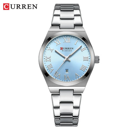 CURREN montre femmes,  Bracelet en acier inoxydable montres analogiques Date