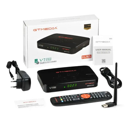 [Genuine] Best Classic Version GTMEDIA V7 Pro DVB-S2 S2X T2 FHD Satellite TV Decoder Receiver Upgrade CA Card Slot USB WiFi