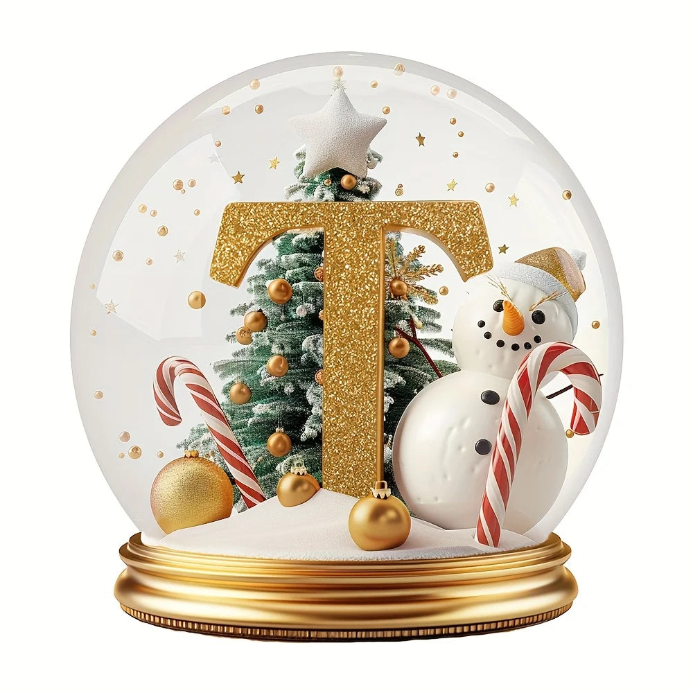 Décorations d'arbre de Noël lettre mixte, ornement de bureau, portrait de famille, décor de ferme, vacances, décoration de bureau, acrylique