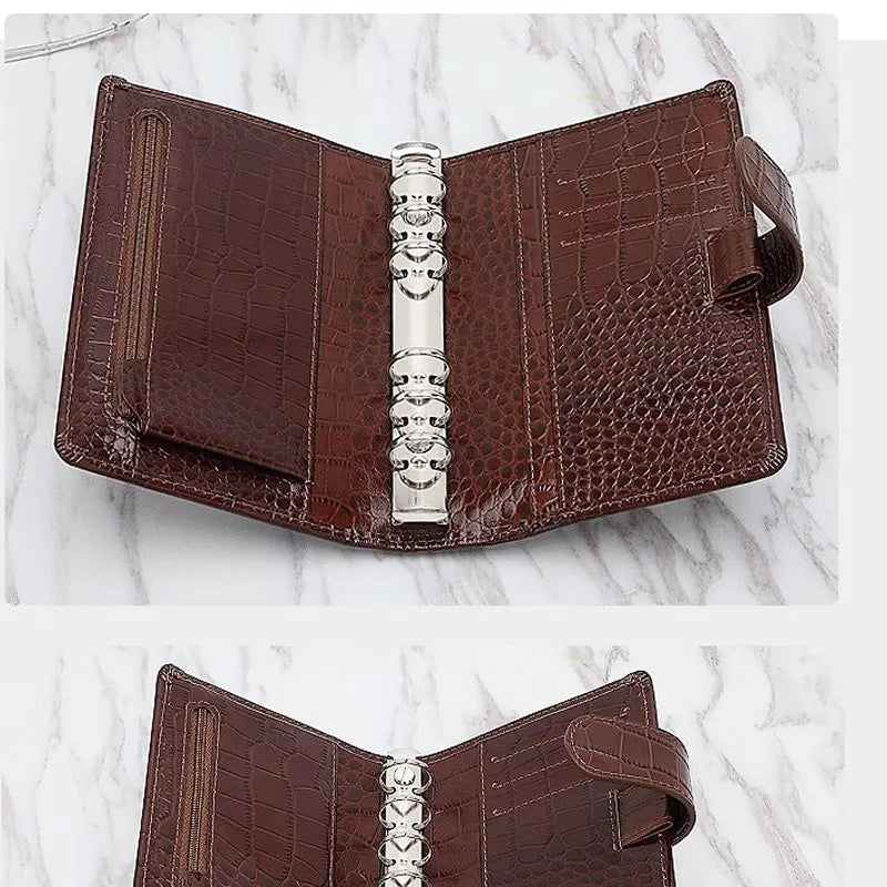 Yiwi – planificateur de poche en cuir véritable,
