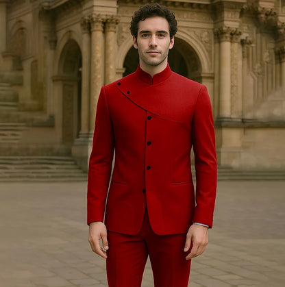 Costumes pour hommes charmants, personnalisés, haute couture, simple boutonnage, deux pièces (veste + pantalon), ensemble droit Simple et intelligent pour hommes