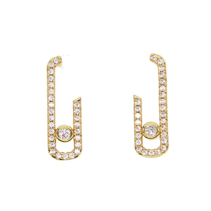 Boucles d'oreilles minimalistes en argent Sterling 925 pour femmes, 1 pièce, sans mouvement, en pierre Cz, bijoux de luxe délicats à la mode