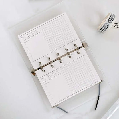 Papier de recharge, index à 5 trous, page intérieure, cartes, reliure de recharge intérieure, papier Liberty, blanc, papeterie, 50 feuilles