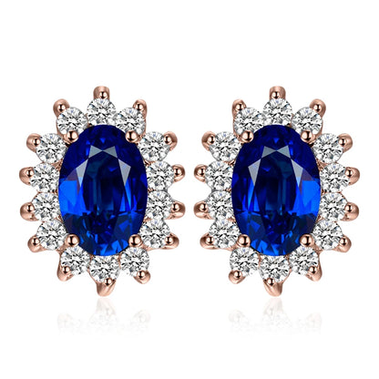 JewelryPalace – boucles d'oreilles en argent Sterling 925, saphir bleu, rubis, améthyste naturelle, grenat, péridot, topaze,
