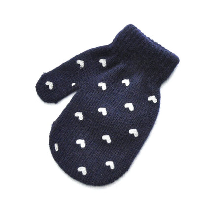 Gants d'hiver chauds pour bébés de 1 à 4 ans, mitaines tricotées en Patchwork, gants à doigts complets pour étudiants de la maternelle