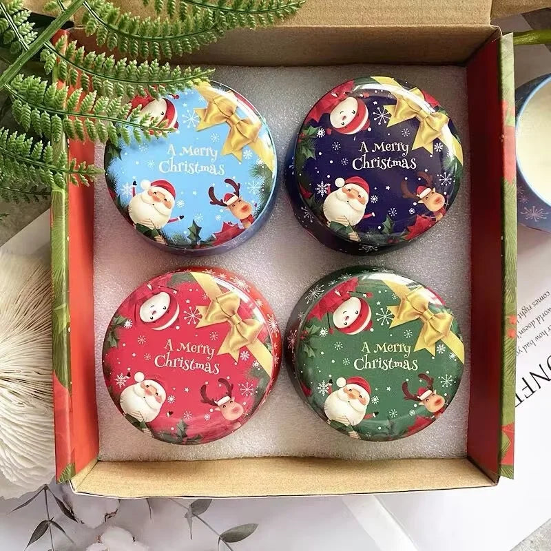 Boîte à bonbons de noël, bonbons au chocolat, pots de bougies d'aromathérapie, ornements DIY, cadeaux de noël pour enfants, décoration du nouvel an 2023