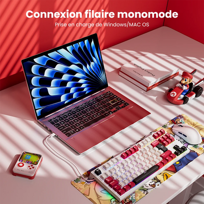 RK ROYAL KLUDGE R87 -Clavier mécanique français 87 touches rétroéclairé RVB, clavier de jeu filaire échangeable à chaud, touches personnalisées