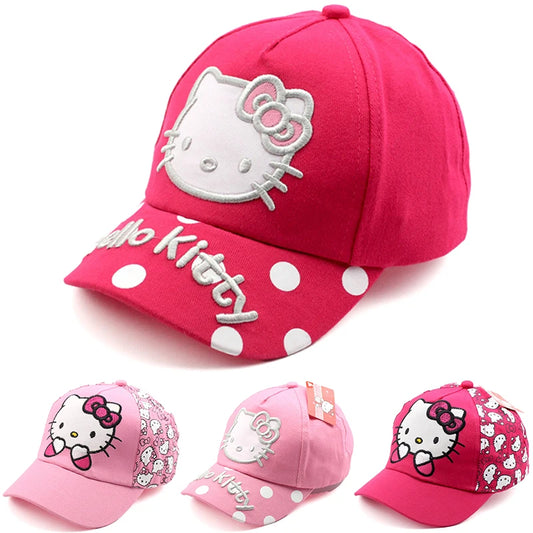 Casquette de Baseball pour enfants, dessin animé Sanrio Hello Kitty, casquette de soleil pour filles, casquette de printemps et d'été, dessin animé pour filles, Cosplay, cadeau à la mode