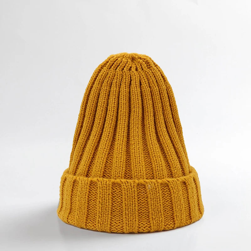 Chapeau de bébé brodé d'ours de dessin animé coréen, doux et chaud pour enfants garçons et filles, Bonnet d'hiver tricoté pour enfants