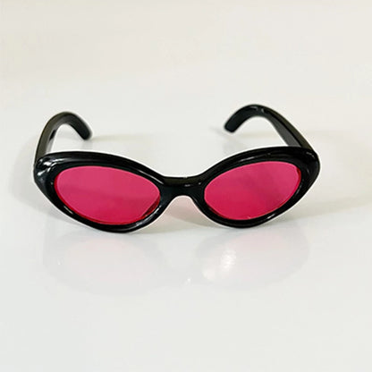 Lunettes de soleil ovales pour poupées en peluche Labubu Kpop idole, accessoires de poupée en plastique à la mode, lunettes mignonnes de décoration