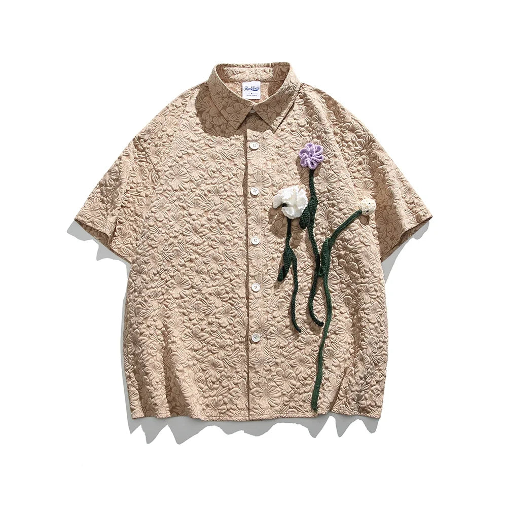 Chemises à manches courtes pour hommes et femmes, chemisier vintage, streetwear décontracté, vêtements Y2K, été