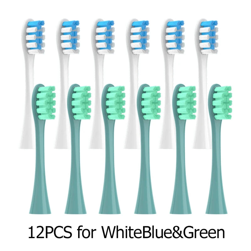 Têtes de brosse de remplacement, scellées sous vide, emballées, pour Oclean X PRO/ Z1/ F1/ One/ Air 2 /SE, buses de nettoyage en profondeur souples DuPont, 12 pièces