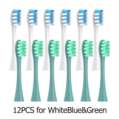 Têtes de brosse de remplacement, scellées sous vide, emballées, pour Oclean X PRO/ Z1/ F1/ One/ Air 2 /SE, buses de nettoyage en profondeur souples DuPont, 12 pièces