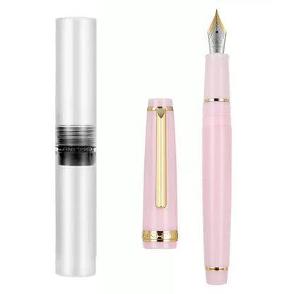 Jinhao-Stylo à plume en acrylique 82 avec clip doré, plume de 0.5mm, rose, vert,