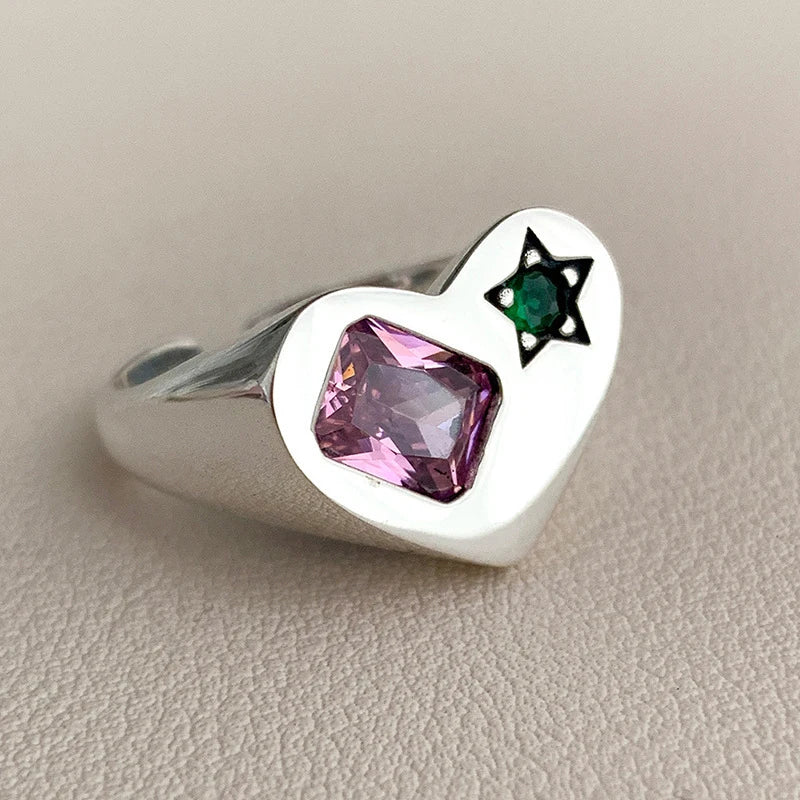 FOXANRY bague argent Sterling étincelant Zircon