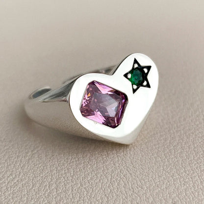 FOXANRY bague argent Sterling étincelant Zircon