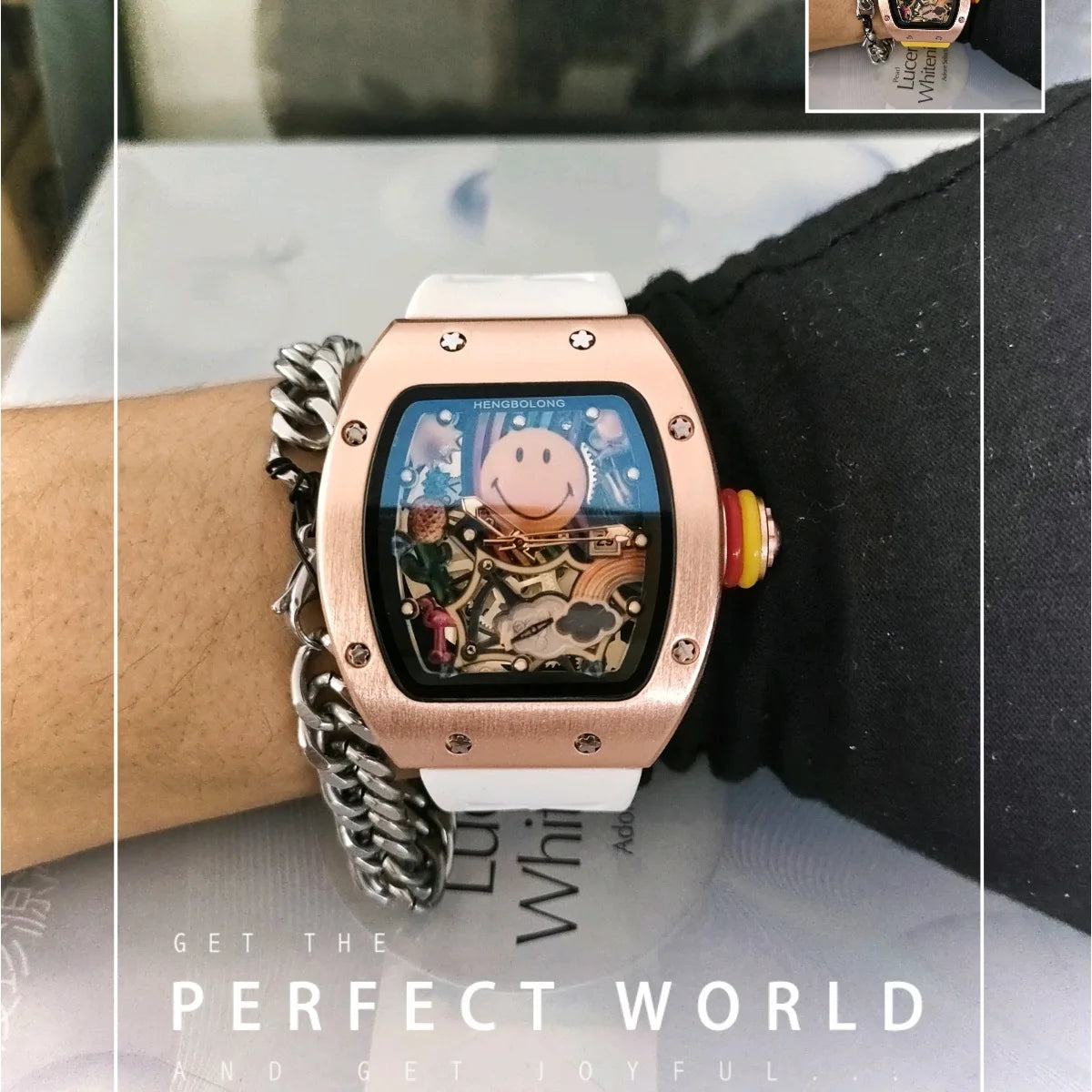 Nouvelle mode d'affaires en Relief tridimensionnel lumineux Cool Quartz hommes montres personnalité montre de luxe horloge AAA hommes montre