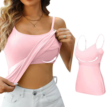 Sous-vêtements pour femmes avec bas et coussinet de poitrine, sans anneau en acier, Sexy, surdimensionné, couleur unie, Camisole polyvalente pour quatre saisons