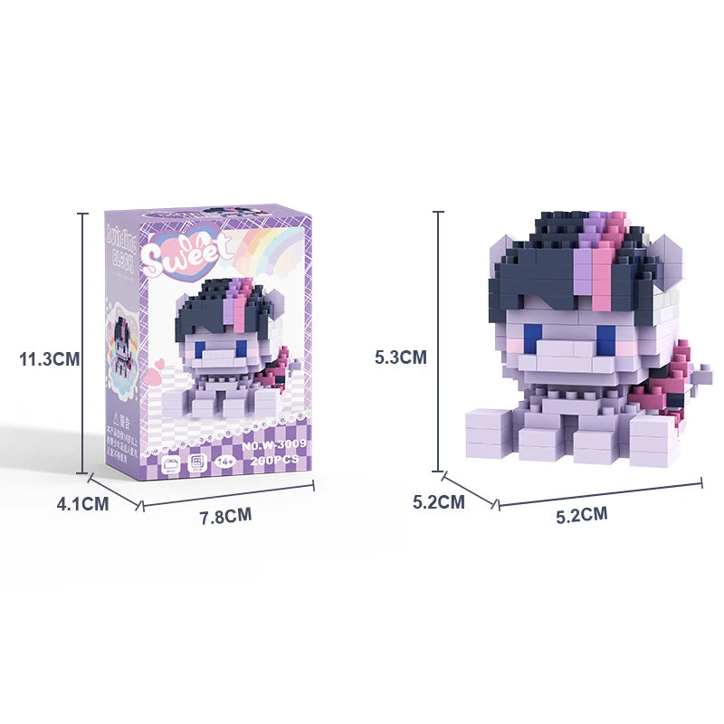 Blocs de construction mon petit poney, l'amitié est magique, princesse Cadance Twilight Sparkle, jouets de dessin animé, cadeau pour enfants