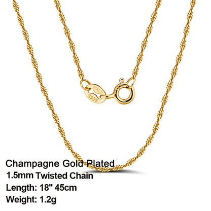 ORSA JEWELS véritable 925 collier en argent Sterling Figaro joint torique chaîne de cou torsadé serpent barre singapour boîte chaîne collier femmes 1