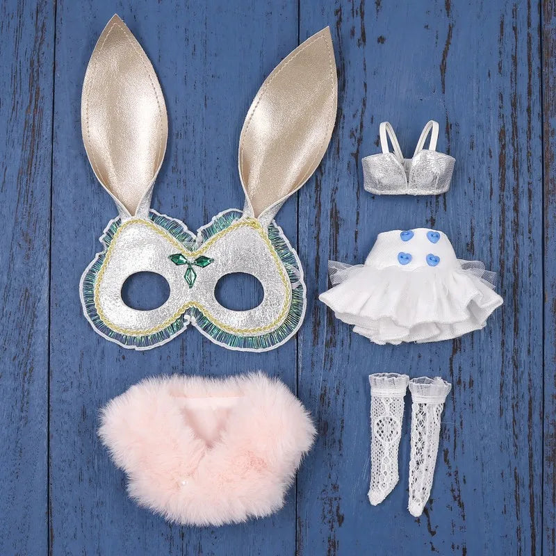 Vêtements kimono de poupée Blyth faits à la main, vêtements de poupée Blyth OB22 24, oreilles de lapin, robe de princesse pour Ymy Licca Azones Ob24 Ob27 Fr