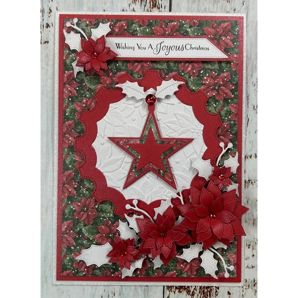 Matrices de découpe en métal craquelin de noël, moule de décoration artisanale, modèle de gaufrage pour Scrapbook, carte de vœux faite à la main, fête 2025