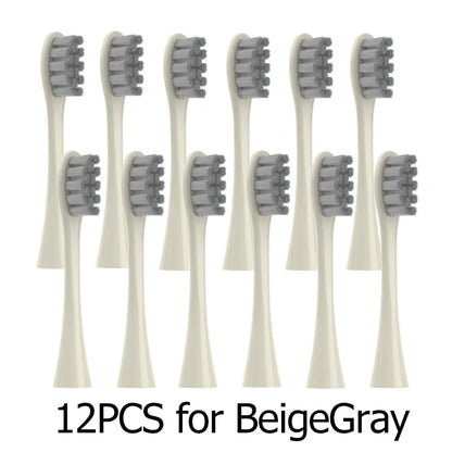 Têtes de brosse de remplacement, scellées sous vide, emballées, pour Oclean X PRO/ Z1/ F1/ One/ Air 2 /SE, buses de nettoyage en profondeur souples DuPont, 12 pièces