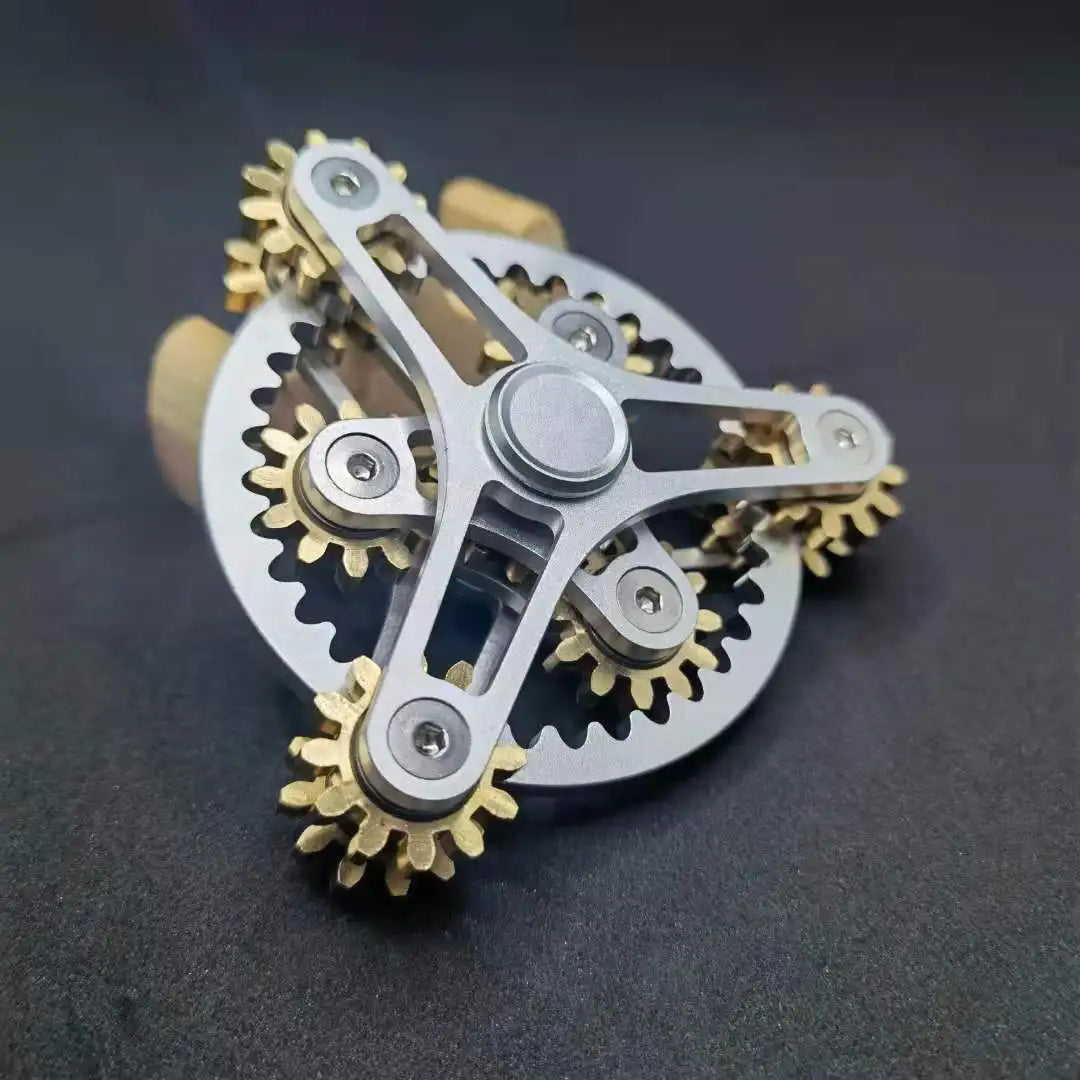 Nouveau design engrenage doigt gyroscope rotor tout en cuivre Fidget neuf dents liaison EDC alliage métallique rotor focalisation décompression jouet
