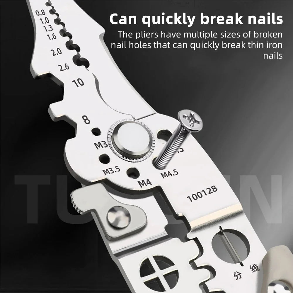 Pince à sertir multifonctionnelle, coupe-câble, dénudeur de fil électrique automatique réglable, outil manuel de Terminal de dénudage