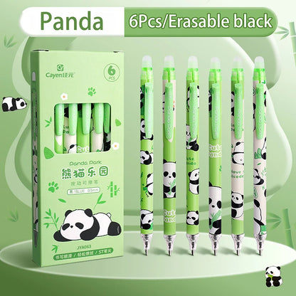 Ensemble de stylos Gel Capybara Panda, 6 pièces