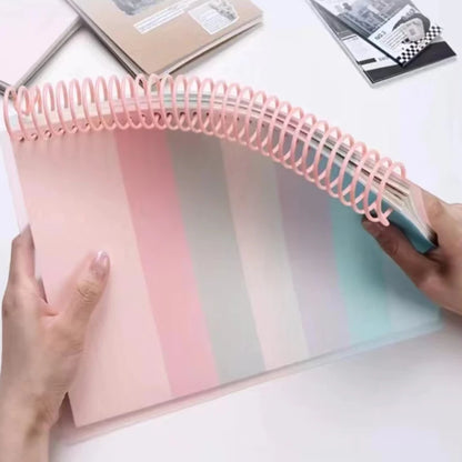 Anneau de reliure en plastique Transparent à feuilles mobiles,