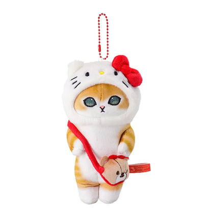 18 cm Cattoon Amine Mofusand peluche poupée jouets animaux en peluche porte-clés sac petit pendentif tentures cadeaux d'anniversaire de noël