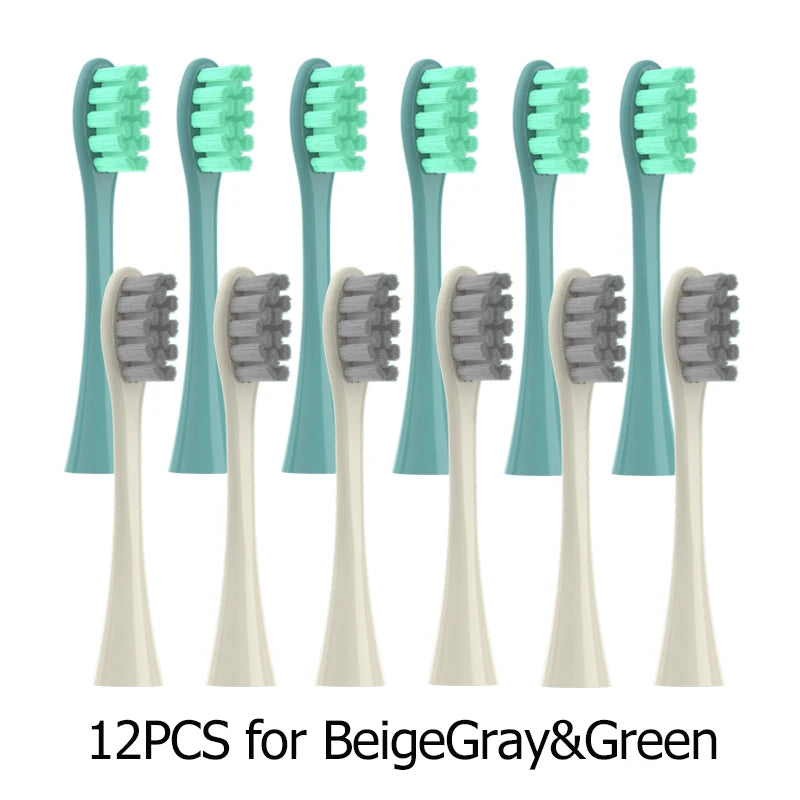 Têtes de brosse de remplacement, scellées sous vide, emballées, pour Oclean X PRO/ Z1/ F1/ One/ Air 2 /SE, buses de nettoyage en profondeur souples DuPont, 12 pièces