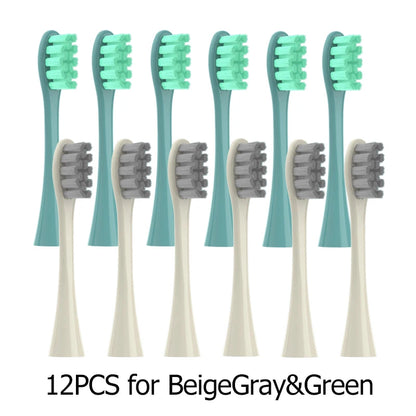 Têtes de brosse de remplacement, scellées sous vide, emballées, pour Oclean X PRO/ Z1/ F1/ One/ Air 2 /SE, buses de nettoyage en profondeur souples DuPont, 12 pièces