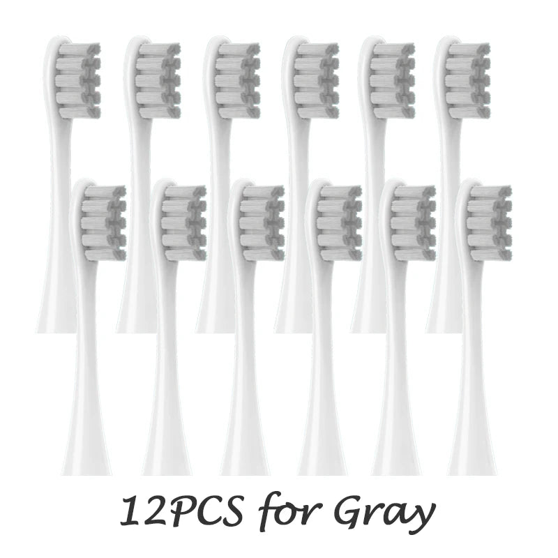 Têtes de brosse de remplacement, scellées sous vide, emballées, pour Oclean X PRO/ Z1/ F1/ One/ Air 2 /SE, buses de nettoyage en profondeur souples DuPont, 12 pièces
