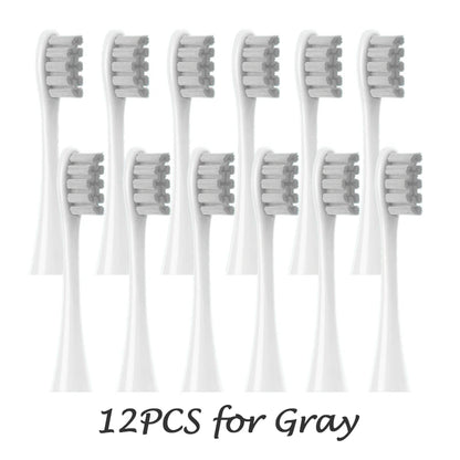 Têtes de brosse de remplacement, scellées sous vide, emballées, pour Oclean X PRO/ Z1/ F1/ One/ Air 2 /SE, buses de nettoyage en profondeur souples DuPont, 12 pièces