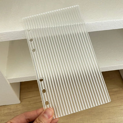 A6 eau ondulation ligne épaisse acrylique feuilles mobiles classeur couverture bricolage