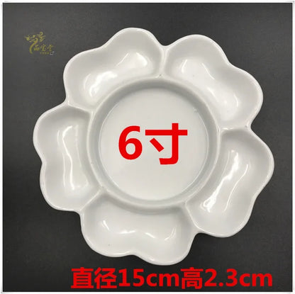 Jingdezhen – Palette en céramique fleur de prunier, plateau de peinture à l'aquarelle, Gouache, fournitures professionnelles de niveau d'artiste, multi-spécifications