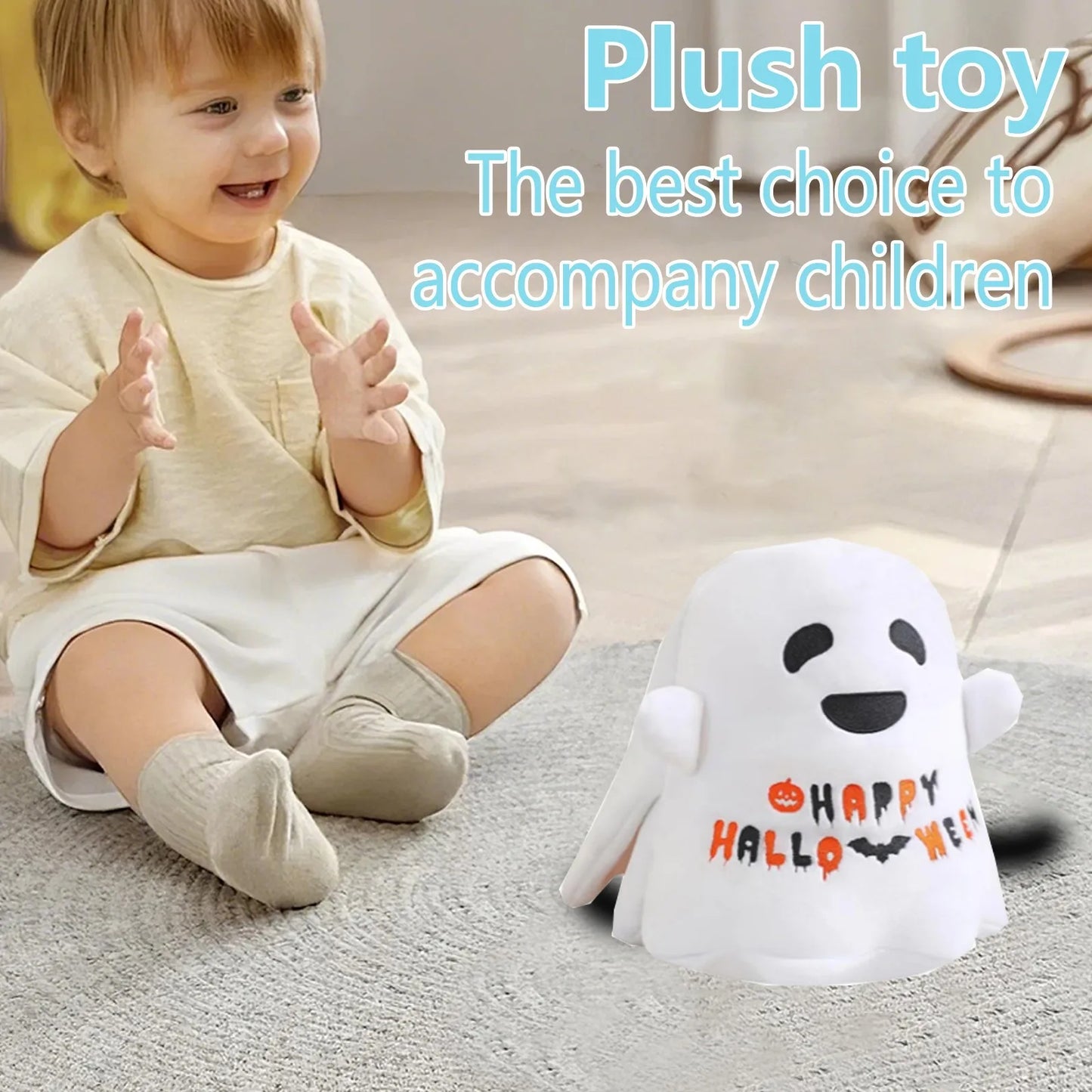 Peluche réversible pour Halloween, 10 pouces, en colère et effrayée, animaux en peluche sensoriels mignons, décoration de maison pour garçons et filles