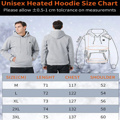 Nouveau sweat à capuche chauffant USB Intelligent pour hommes femmes hiver 7 zones corail polaire à capuche vêtements chauffants vêtements de sport thermiques en plein air