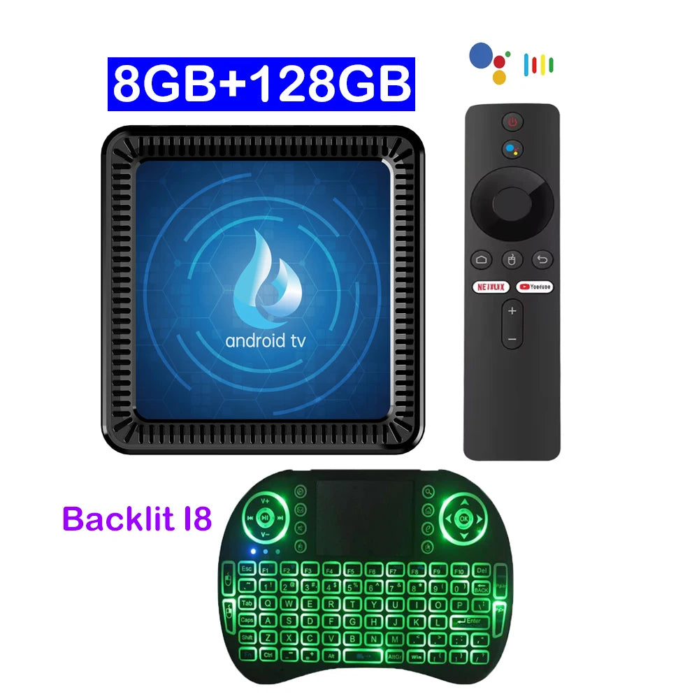 BLKJ - Boîtier TV intelligent mondial Android14 Wifi 5G Allwinner H313