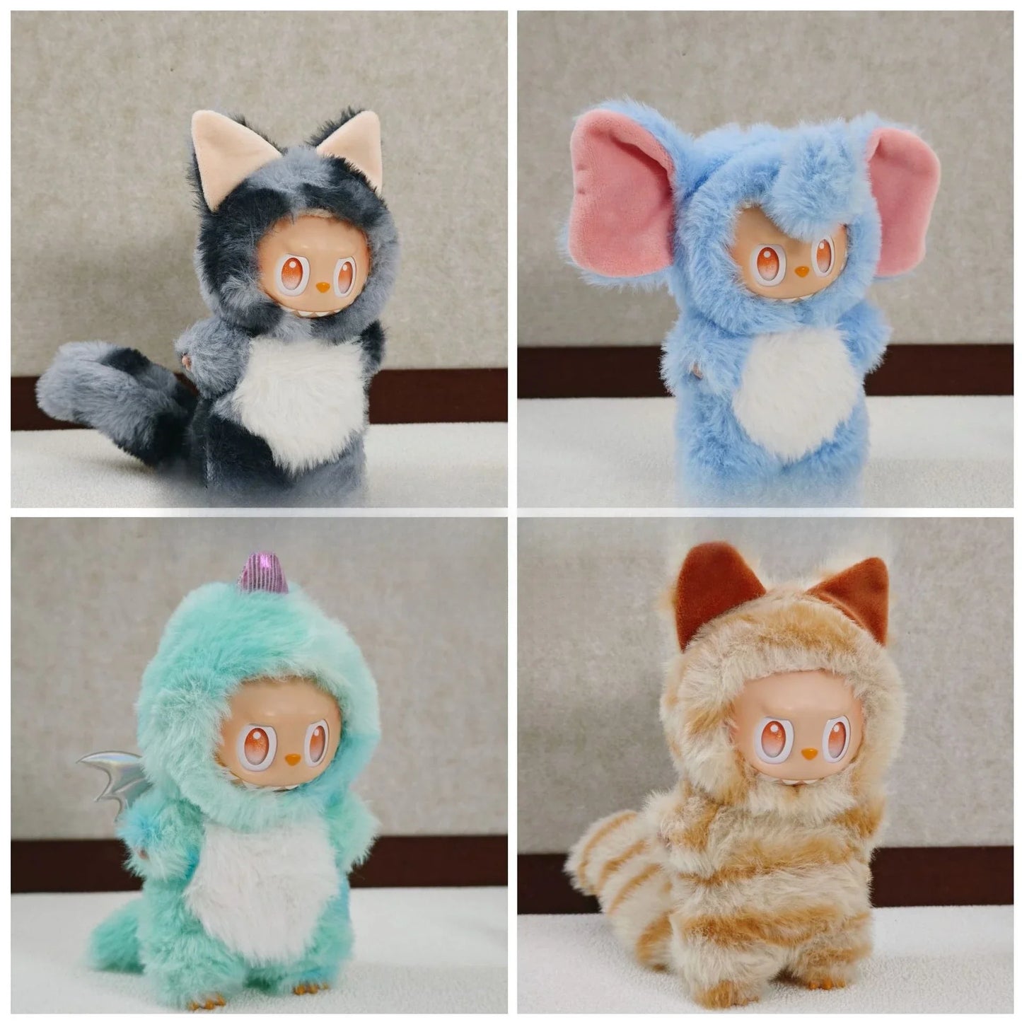 Nouveau pour Labubu tissu transfiguration Kawaii chat 17 cm Velcro poupée mignon habiller peluche jouet vêtements fille cadeau
