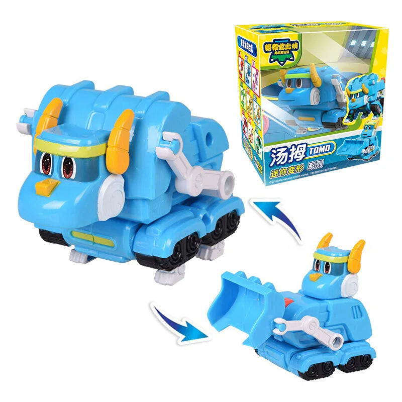 Min Gogo Dino ABS déformation voiture/avion figurines REX/PING/VIKI/TOMO Transformation dinosaure jouets pour enfants cadeau