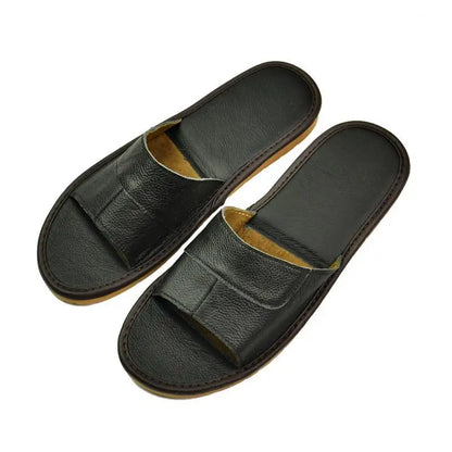 Pantoufles en cuir pour hommes, ameublement de maison, chaussures classiques de sol d'intérieur, diapositives décontractées, Sandalias Zapatos Hombre, nouvelle collection 2022
