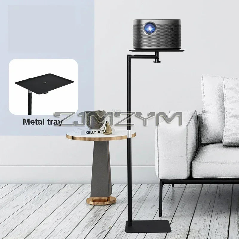 Support de projecteur au sol 120CM, Support métallique multi-angle réglable 360 °   Support de projecteur rotatif pour projecteur vidéo de film