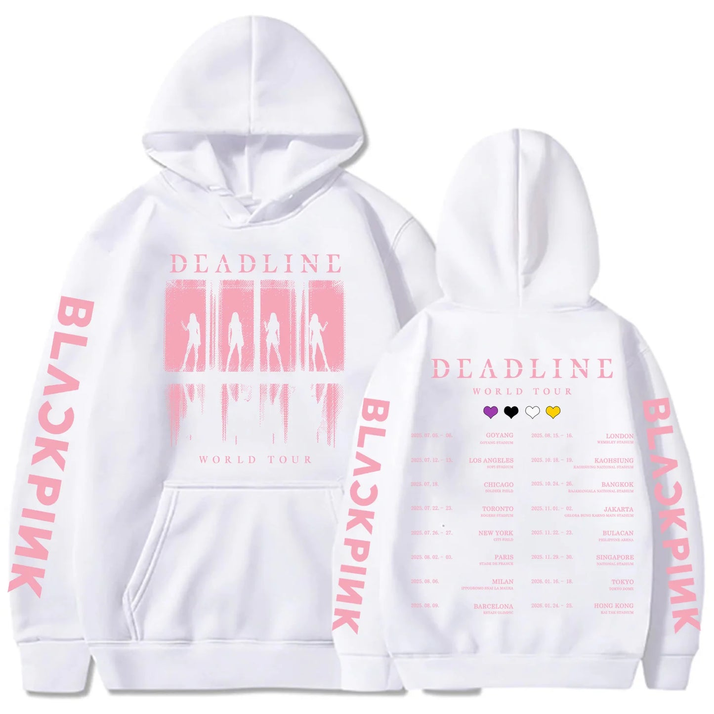 2025 BP Deadline Black World Tour sweat à capuche Harajuku hauts pull homme femme sweat Fans cadeau